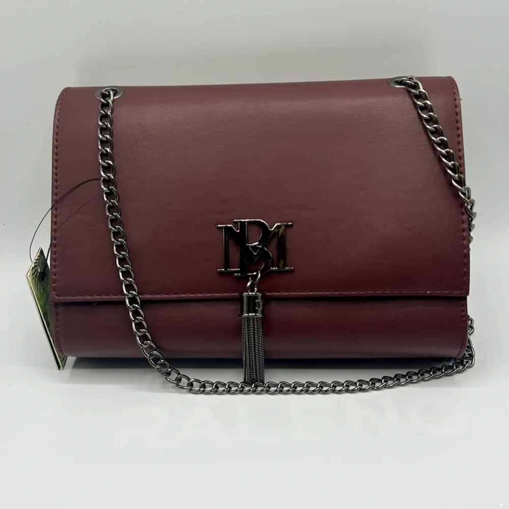 Elegant Burgundy Chain Shoulder Bag